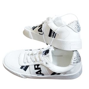 KARL LAGERFELD Jaylee Logo Printed Lace-Up Sneakers NEW NO BOX